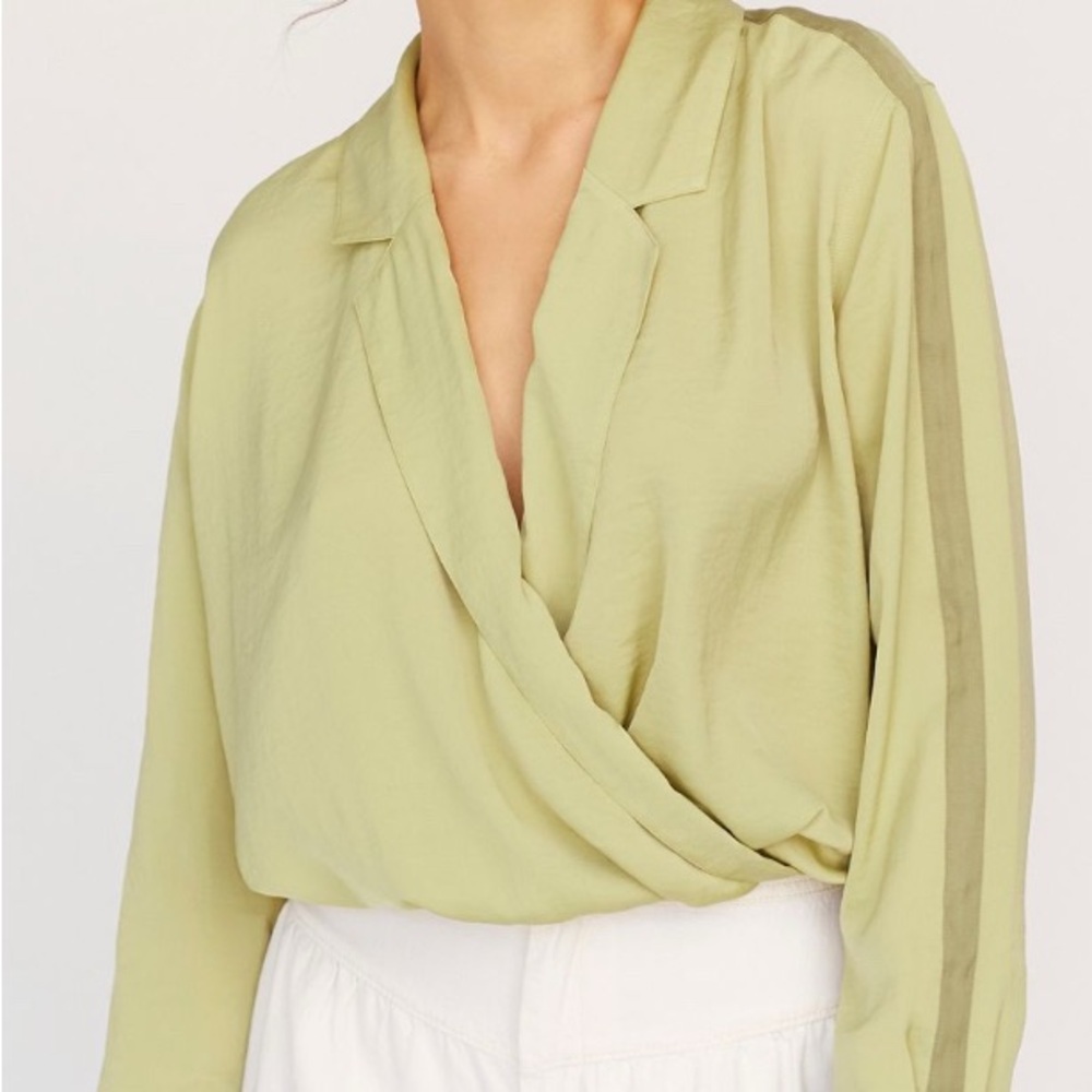 Lime green blouse, size M, gently used